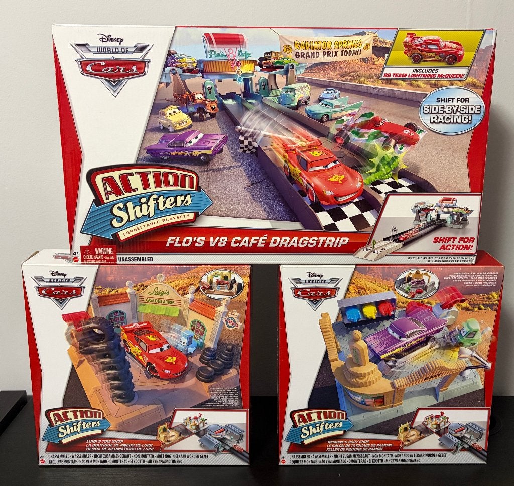 DISNEY CARS PIXAR actieshifter set, Kinderen en Baby's, Speelgoed |Speelgoedvoertuigen, Ophalen of Verzenden