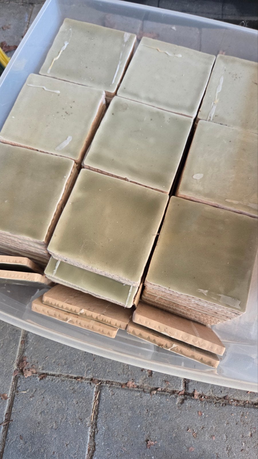 Wandtegels (Zelliges) 10x10cm - groen, Doe-het-zelf en Bouw, Ophalen, Steen of Klei, Overige typen, Minder dan 50 cm