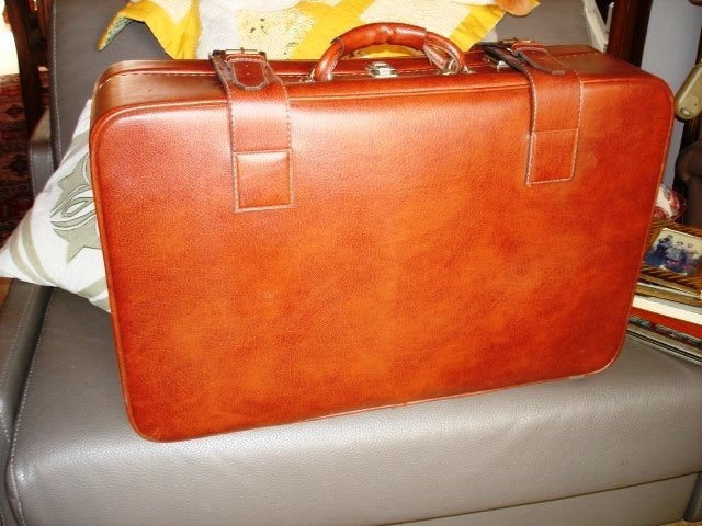 bruine valies, Handtassen en Accessoires, Gebruikt, 45 tot 55 cm, Zacht kunststof, Ophalen
