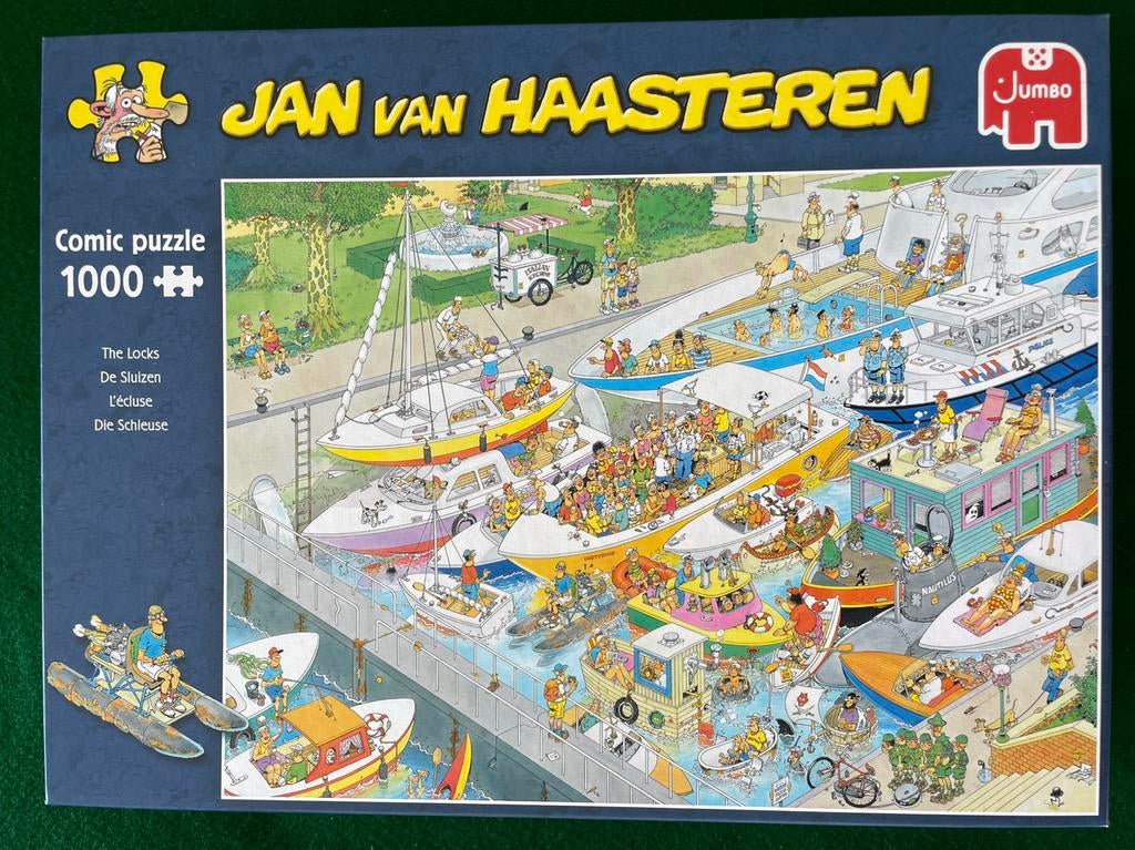 Jan van Haasteren 1000 stukjes- De Sluizen, Hobby en Vrije tijd, Ophalen of Verzenden, Zo goed als nieuw