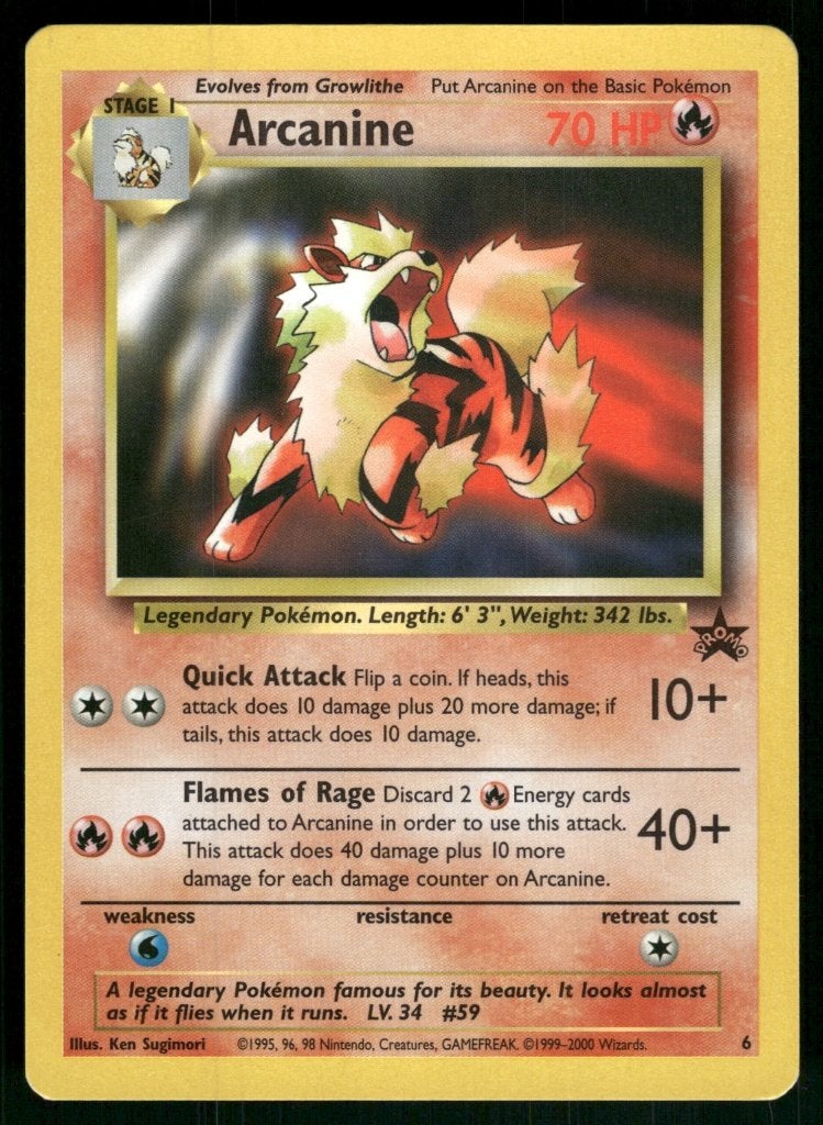 Arcanine 6/53 - Wizards Black Star Promos (NM), Verzenden, Gebruikt