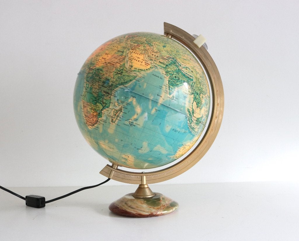 Vintage wereldbol - Globe made in Italy, Maison & Meubles, Accessoires pour la Maison | Globes, Enlèvement, Lumineux, Utilisé