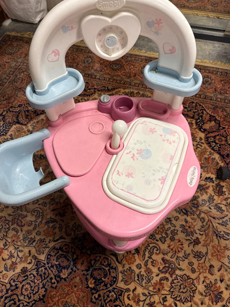 Smoby Baby Nurse verzorgingstafeltje, Kinderen en Baby's, Ophalen, Zo goed als nieuw, Babypop