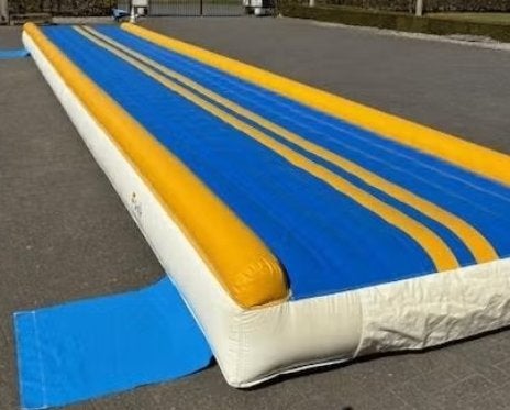 airtrack tumblingbaan Merk; Sidijk 12 meter x 220  cm, Sport en Fitness, Turnen, Ophalen, Zo goed als nieuw, Materiaal