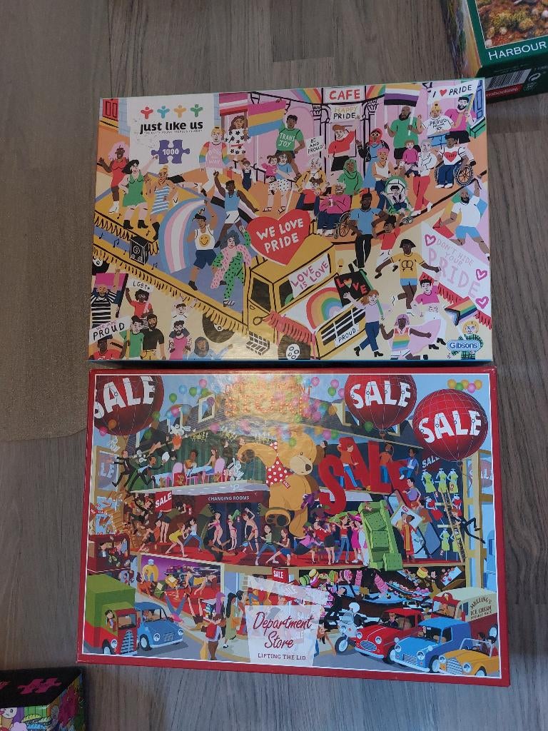 Set 2 Puzzels Gibsons 1000 stuks, Ophalen of Verzenden, 500 t/m 1500 stukjes, Zo goed als nieuw, Legpuzzel