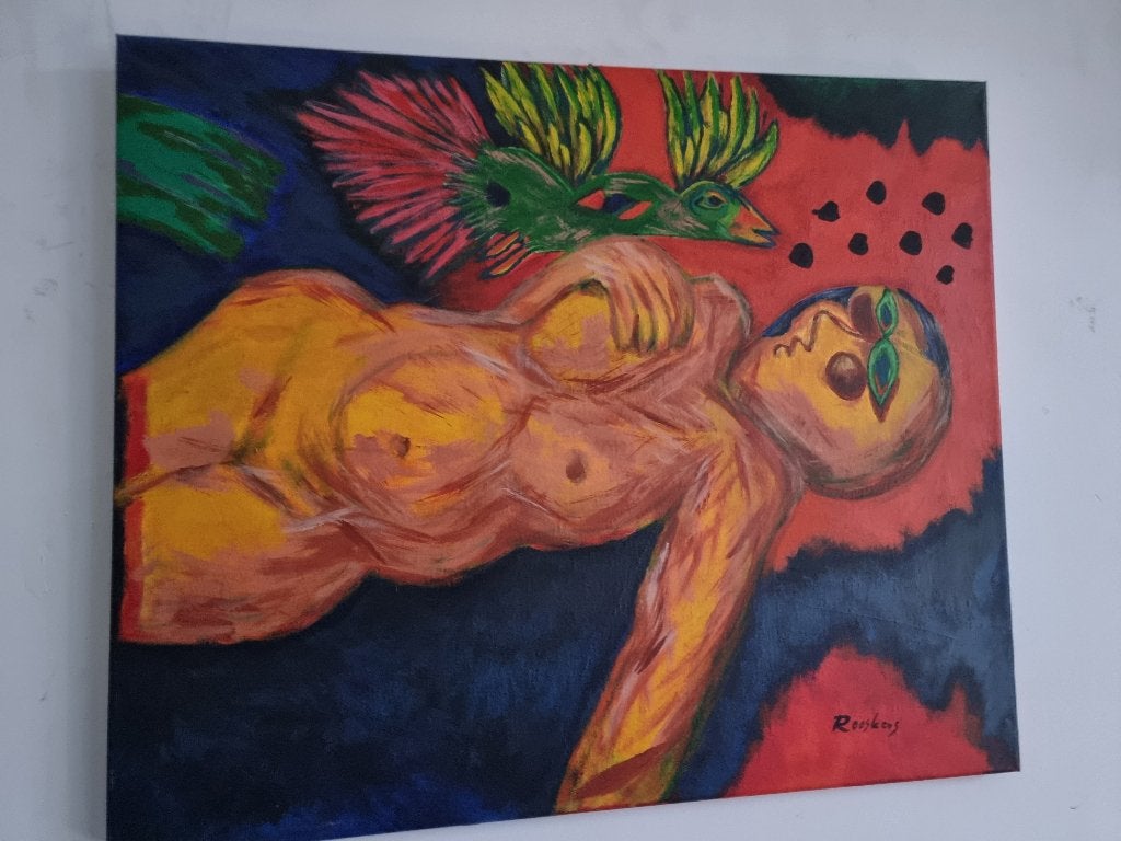 Cobra Group Anton Rooskens Huile sur toile, Enlèvement, Signé, Toile