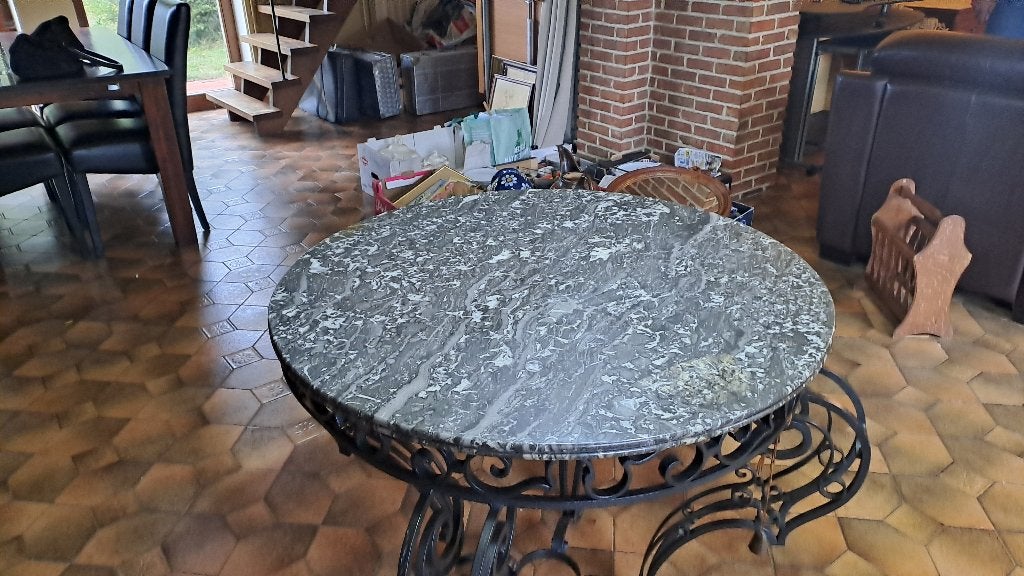 table marbre, Maison & Meubles, Enlèvement, Comme neuf