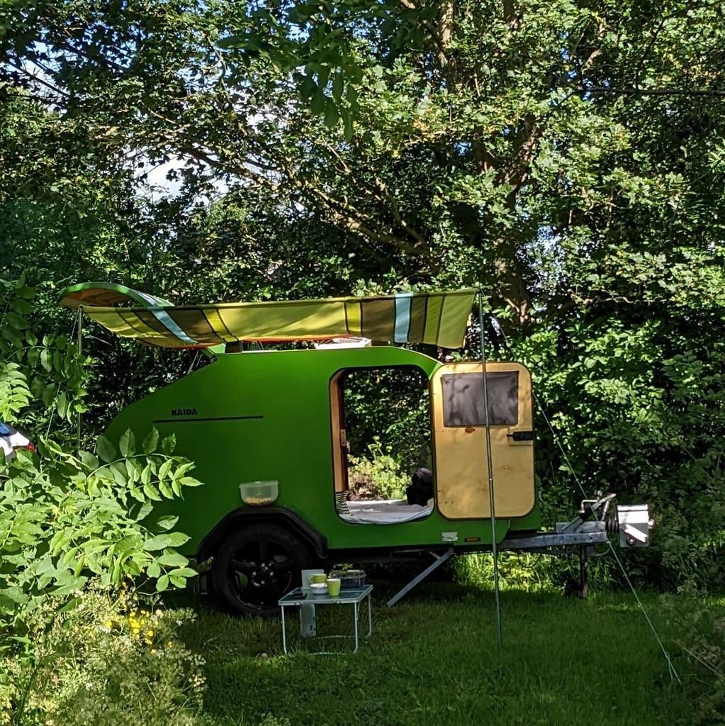 Teardrop KAIDA - Mini caravan, Caravanes & Camping, Caravanes, Particulier, jusqu'à 2, jusqu'à 500 kg, jusqu'à 4 m, Antivol de remorque