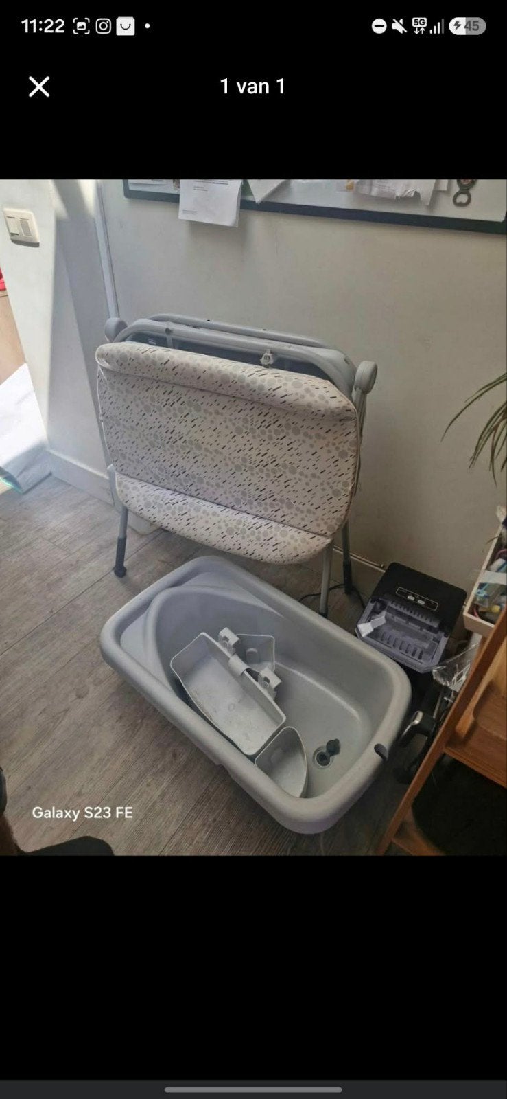Ververs tafel en badje voor baby's, Ophalen