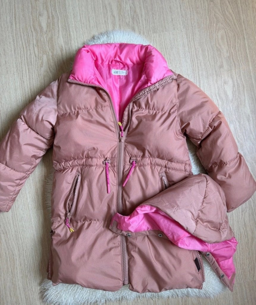 Winterjas Meisje, Enfants & Bébés, Vêtements enfant | Taille 128, H&M, Comme neuf, Enlèvement, Fille