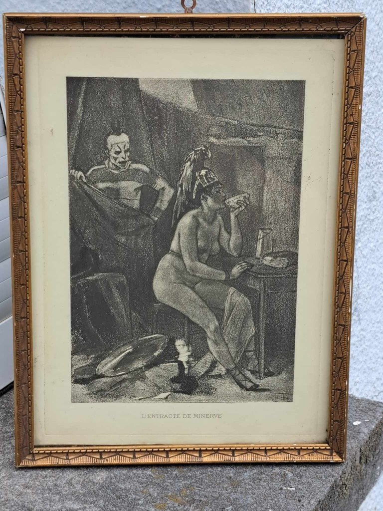 Gravure l entracte de minerve de Félicien rops, Antiquités & Art, Art | Eaux-fortes & Gravures, Gravure, Enlèvement ou Envoi