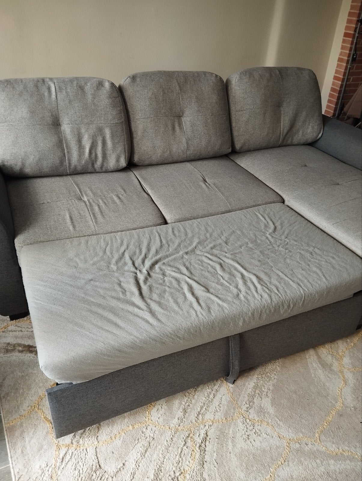 canapé d'angle convertible, Gris