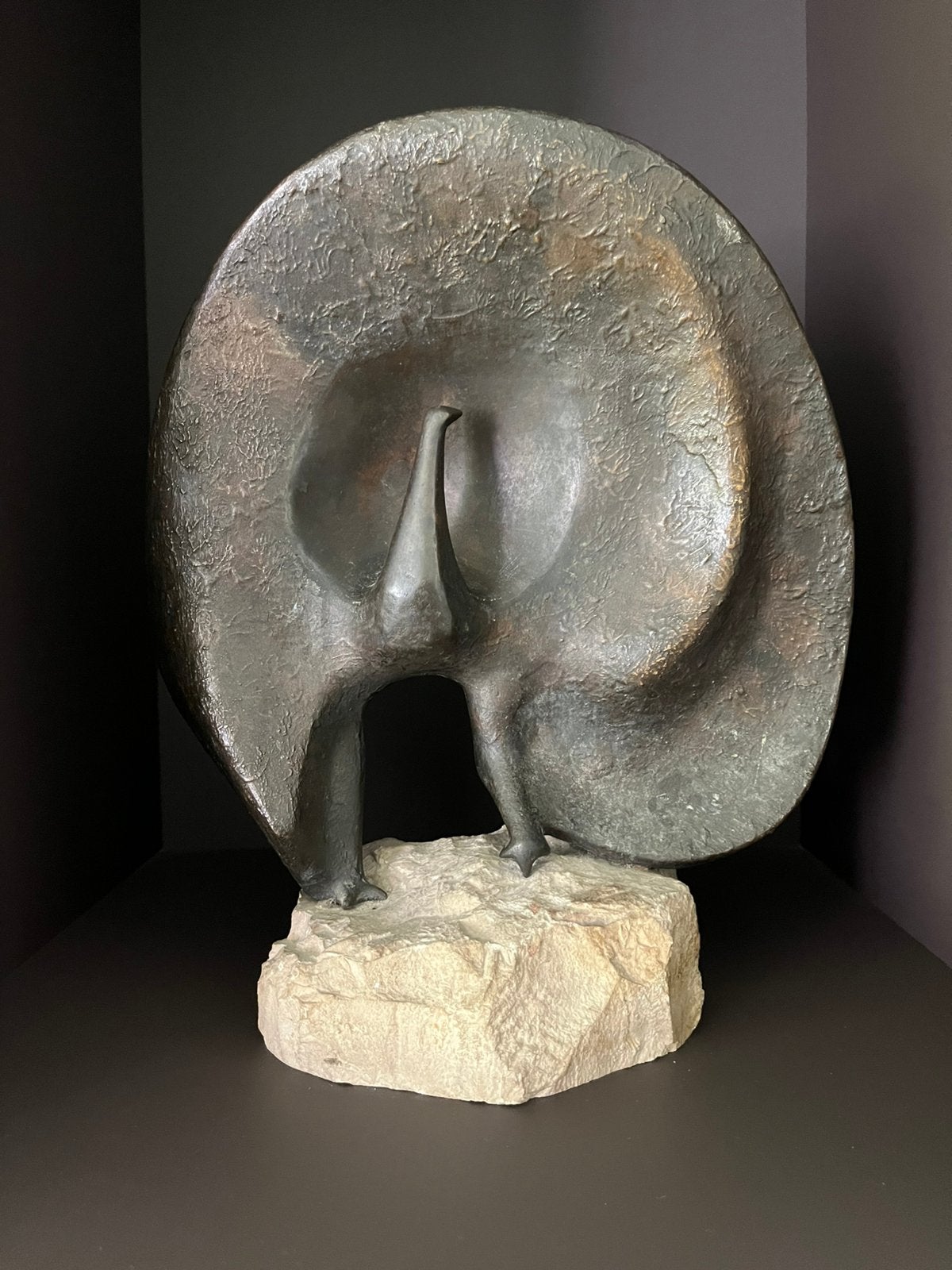 Werner Fenn « der Pfau », Oiseau, Brons, Enlèvement, Statue