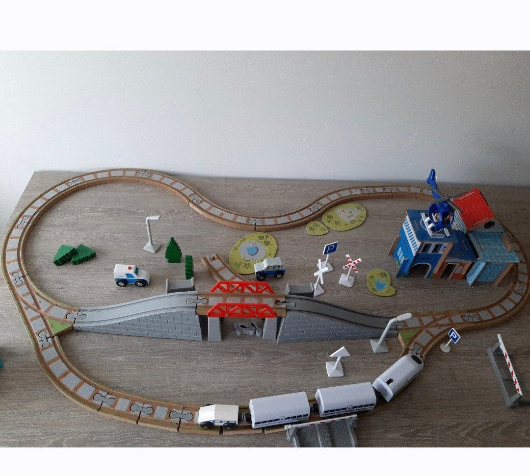 ensemble de train en bois, Enlèvement ou Envoi, Comme neuf, Autres types