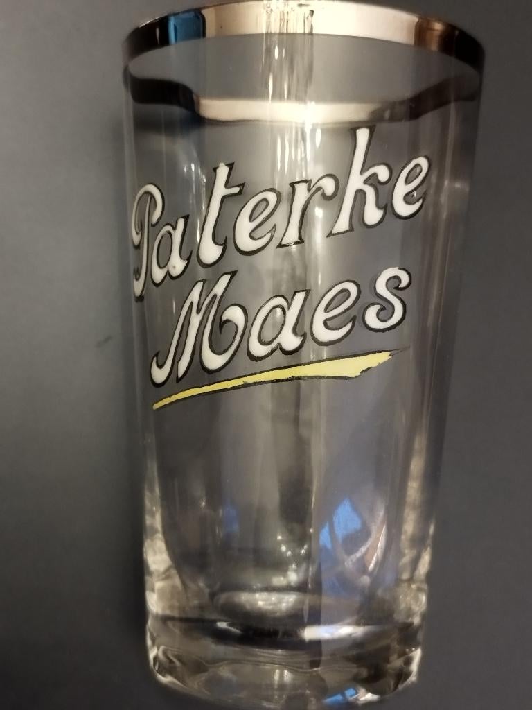 Ancien verre à bière PATERKE MAES, Collections, Enlèvement ou Envoi, Comme neuf, Verre à bière