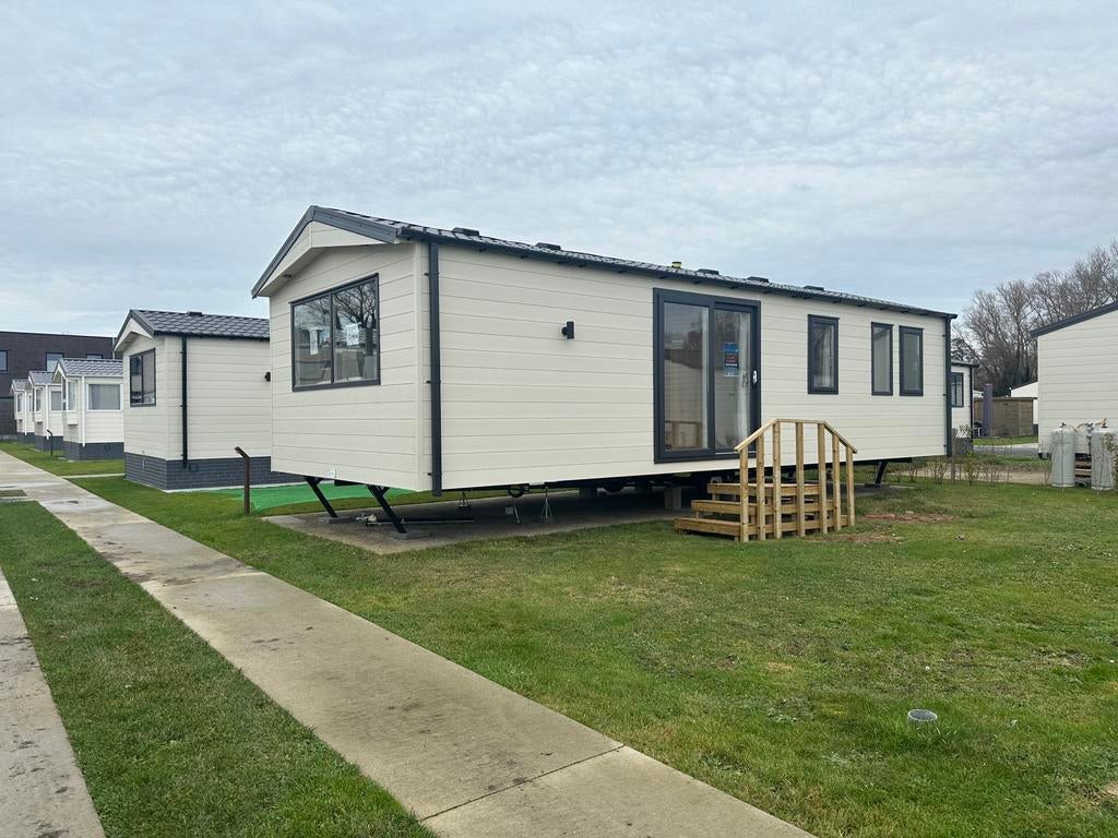 LAATSTE HARMONY 1000x400/2 LOT 430@POLDERPARK 2 NIEUWPOORT, Caravans en Kamperen, Stacaravans, Tot en met 4