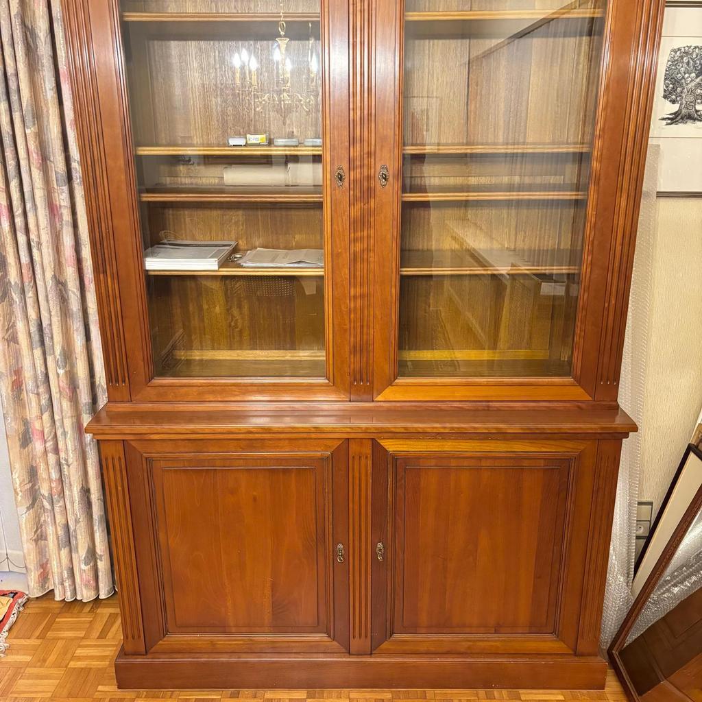 Vitrine en bois de style Louis Philippe en cerisier, Enlèvement, Utilisé