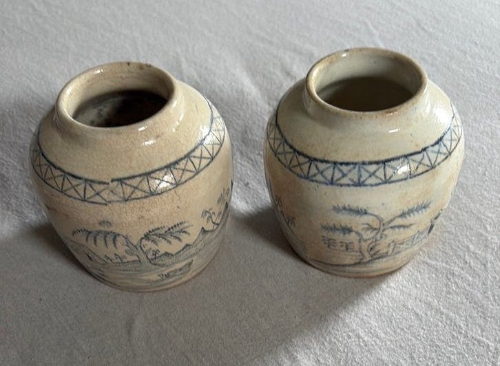 Pots à gingembre chinois bleus et blancs, Enlèvement ou Envoi