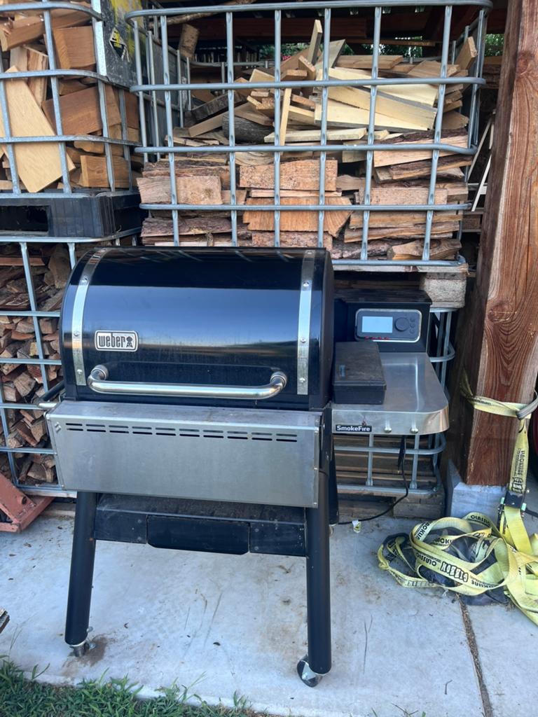 Weber pellet bbq smokefire, Tuin en Terras, Houtskoolbarbecues, Ophalen, Gebruikt