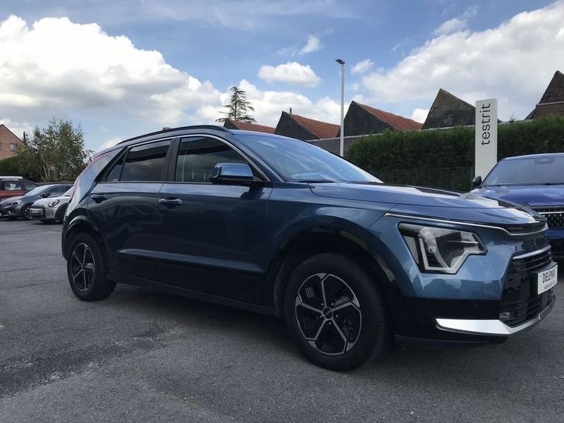 KIA Niro, Auto's, https://public.car-pass.be/vhr/746b2b32-0911-4cd4-931f-9182be73a639, Gebruikt, Zwart, Blauw