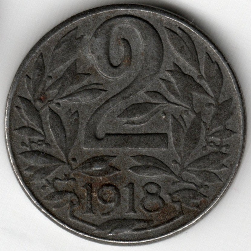 Autriche : 2 Heller 1918 KM #2824 Ref 16771, Enlèvement ou Envoi, Autriche, Monnaie en vrac