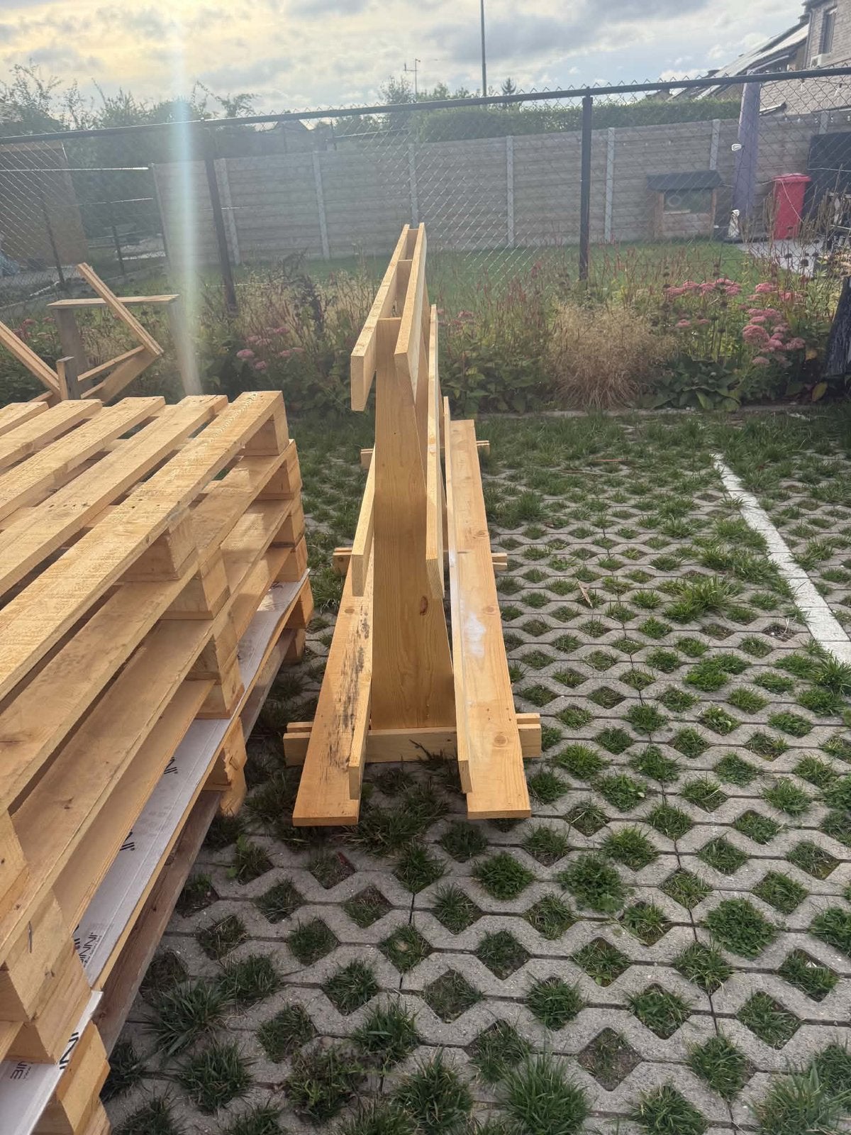 houten balken, Ophalen