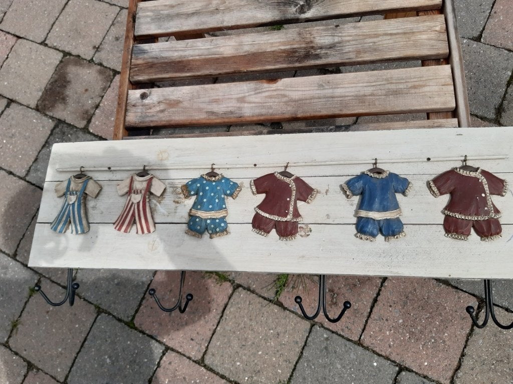 Ancien portemanteau enfant - bois, Ophalen of Verzenden, Kapstokje