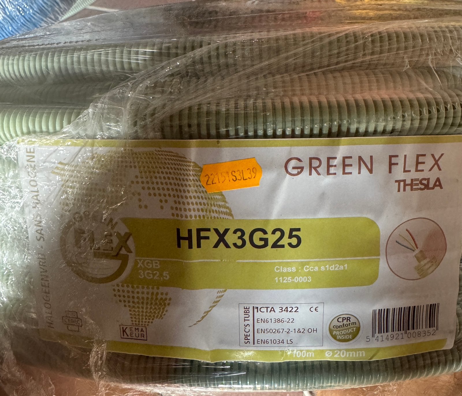 2x Preflex 3G2,5 mm² – 100 meter per rol – nieuw, Enlèvement ou Envoi