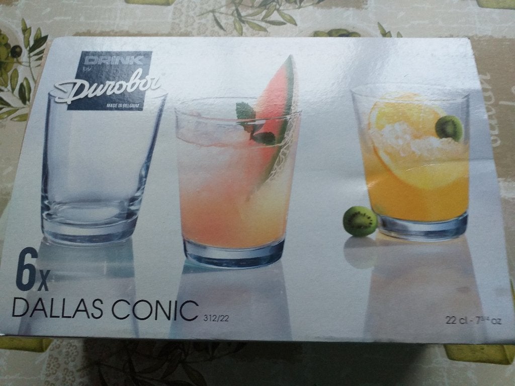 6 nieuwe „Dallas Conic” cocktailglazen, Ophalen of Verzenden, Nieuw, Glas of Glazen
