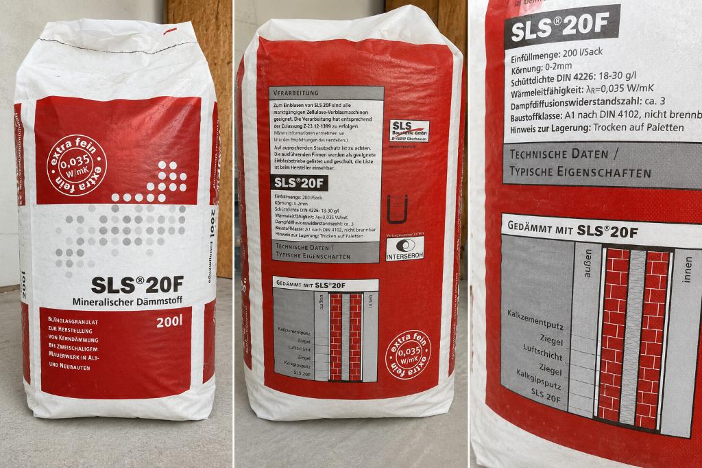 SLS 20F minerale inblaasisolatie – 6 zakken nieuw overschot, Doe-het-zelf en Bouw, Ophalen, Nieuw, Overige materialen, Dakisolatie