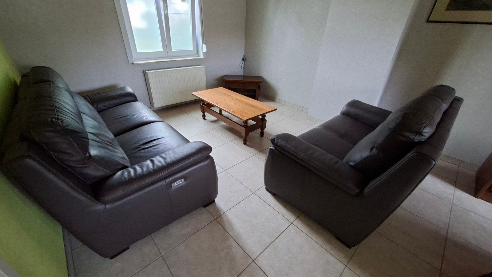 lederen salon en eetkamer, Huis en Inrichting, Ophalen, Gebruikt, Leer