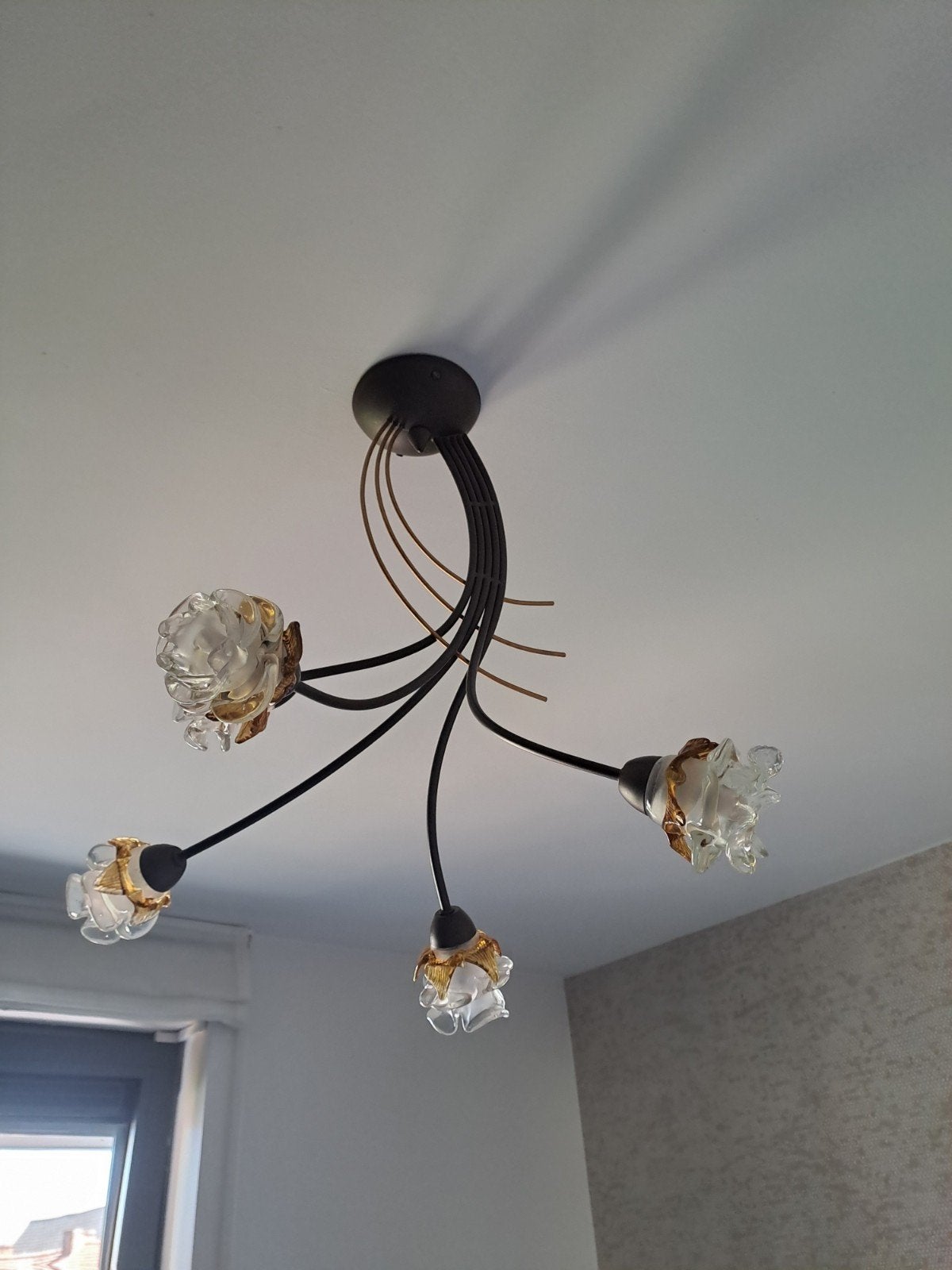 Ventilateur de plafond, lustre et 2 lampes de table., Maison & Meubles, Enlèvement, Comme neuf