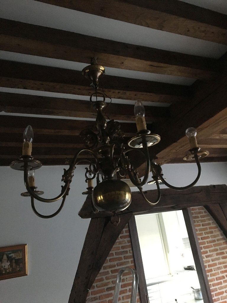 Bronzen luster, Antiek en Kunst, Ophalen