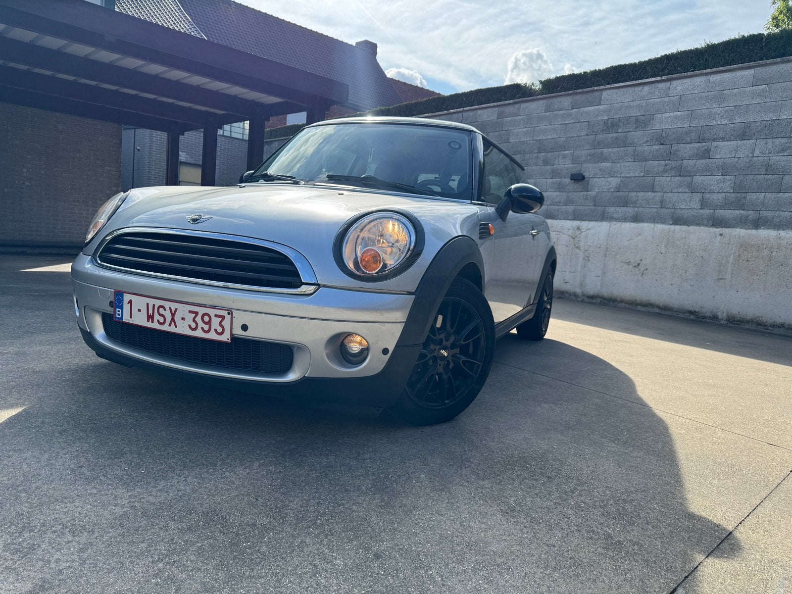 Mini one 1.4 benzine // automaat 2008, Autos, Mini, Argent ou Gris, Achat, 1550 kg, Noir