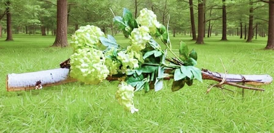 Bloemstuk op boomstam / boomstronk voor Pasen, Ophalen of Verzenden, Nieuw, Binnen