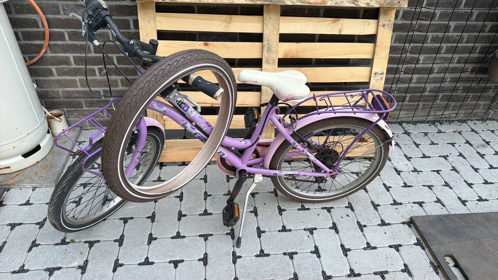 Meisjesfiets, Fietsen en Brommers, Ophalen, 22 inch, Gebruikt, Velgrem