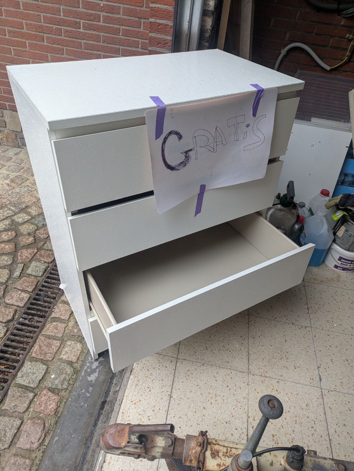 gratis kast met 4 lades, Maison & Meubles, 3 ou 4 tiroirs, 25 à 50 cm, Enlèvement, Utilisé