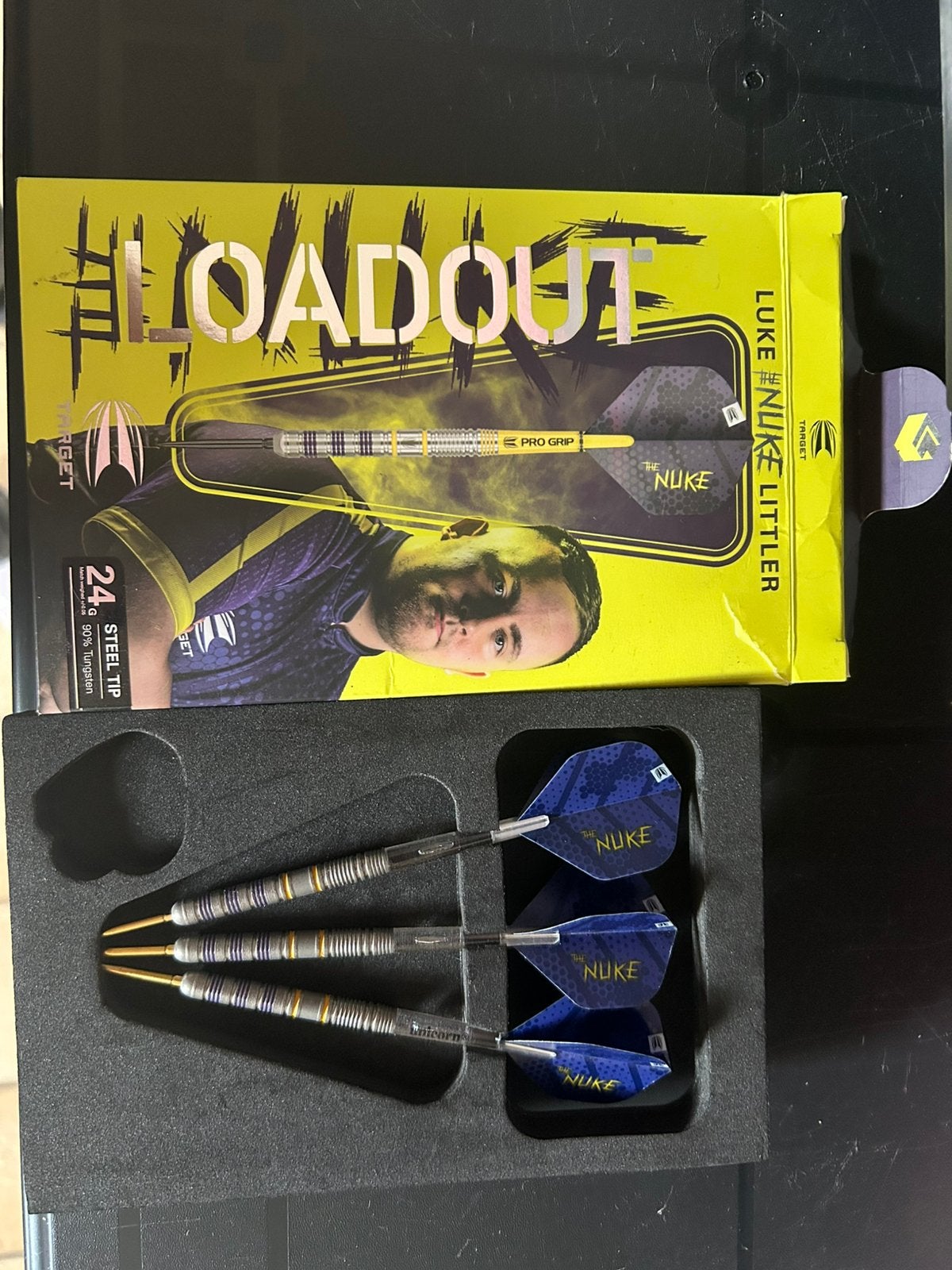 Luke litlers Loadout 24 gram, Sport en Fitness, Darts, Ophalen of Verzenden, Gebruikt, Pijlen