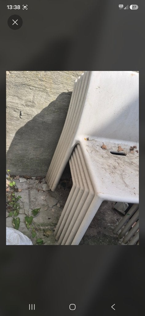 Chaise blanc a vendre, Enlèvement, Autres matériaux, Blanc, Cinq, Six Chaises ou plus