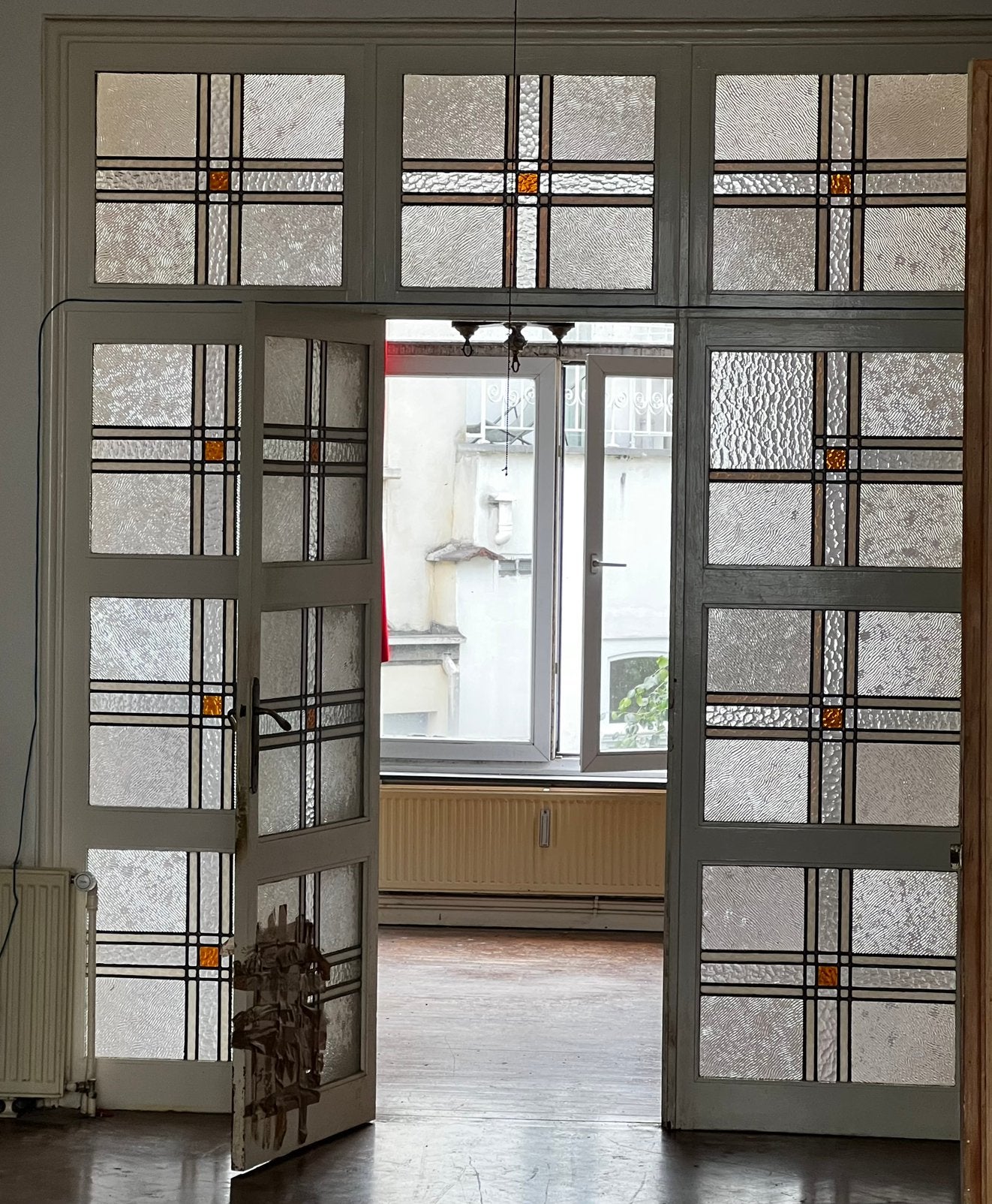 Porte avec Vitraux, Bricolage & Construction, Vitres, Châssis & Fenêtres, Enlèvement, Comme neuf
