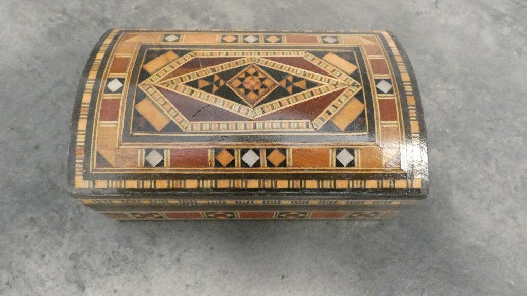 Arabische doosje met fijne houten inleg [1755], Ophalen of Verzenden