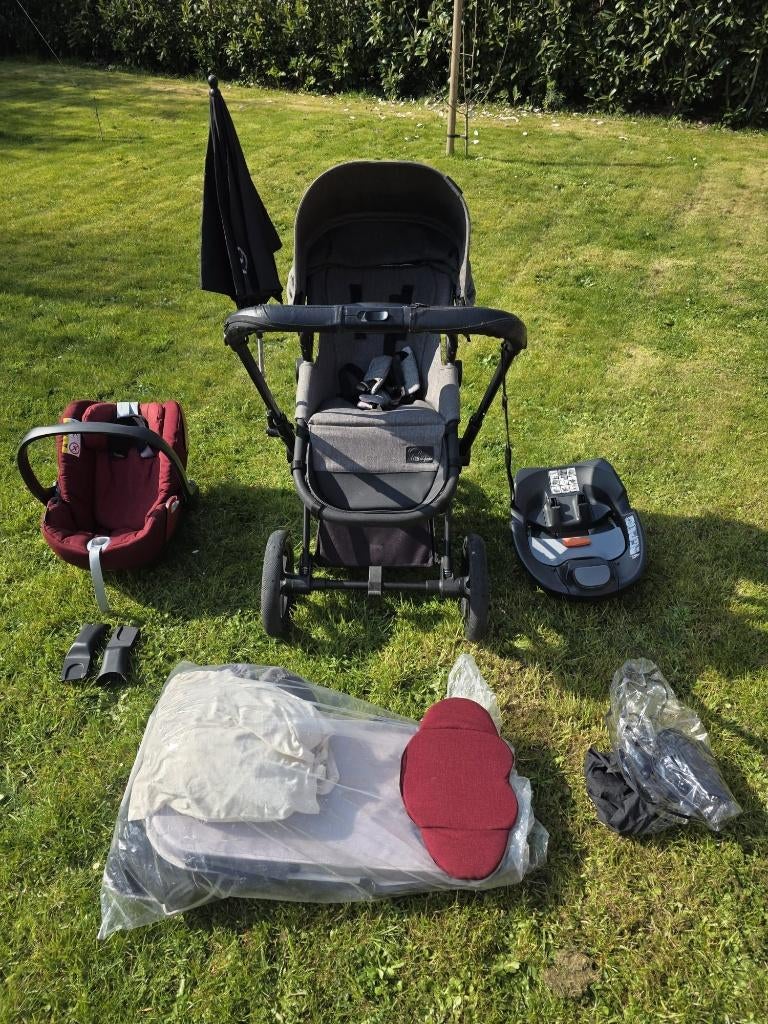 Cybex Priam + Siege auto + Isofix + adaptateurs-accessoires, Autres marques, Pneus, Enlèvement, Utilisé