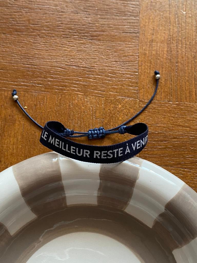 Bracelet tissu bleu, Handtassen en Accessoires, Armbanden, Ophalen of Verzenden, Nieuw, Blauw, Kunststof of Plastic