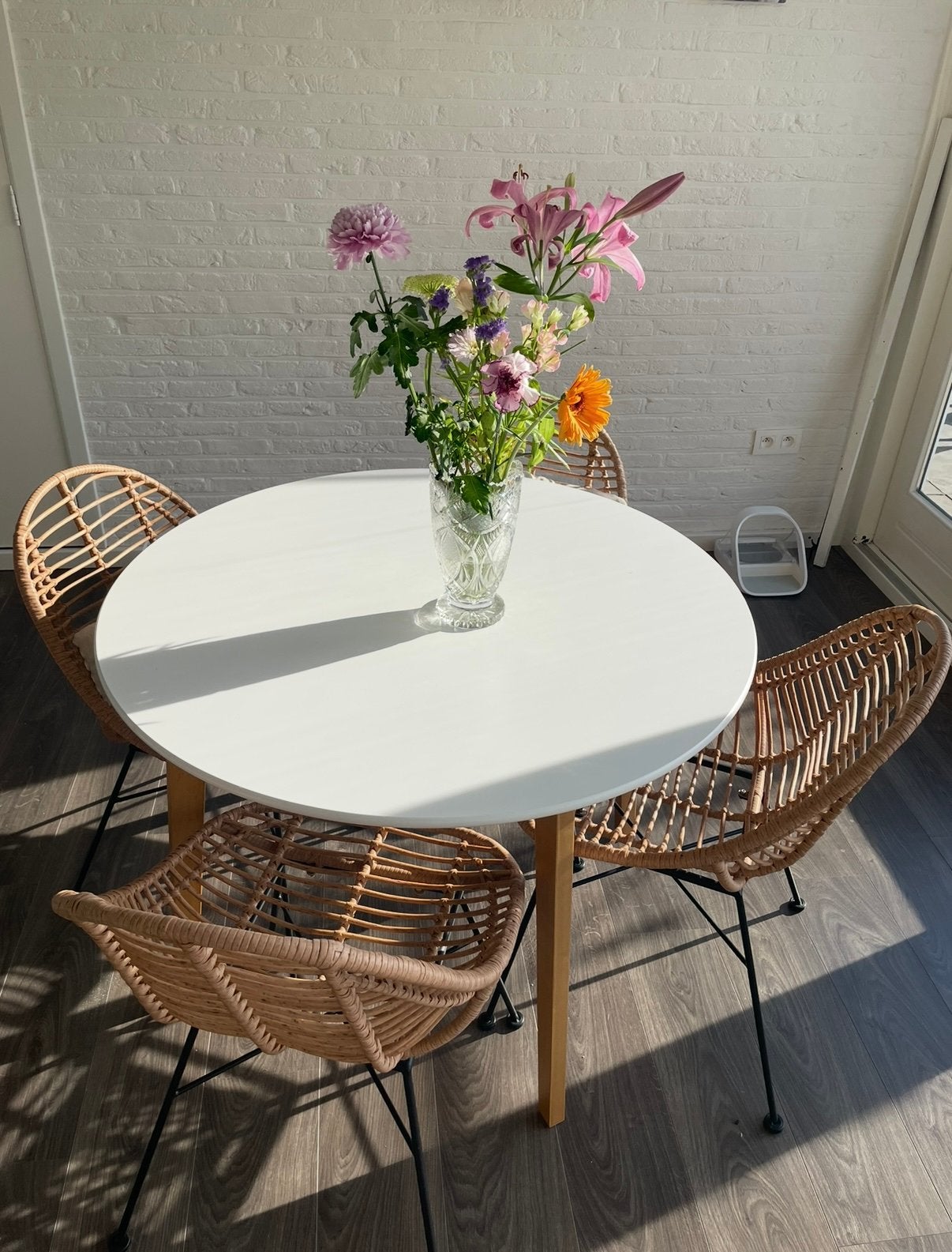 Set van 4 Maison du Monde tuinstoelen (Boho / Rotan look), Ophalen, Zo goed als nieuw, Kunststof, Stoel