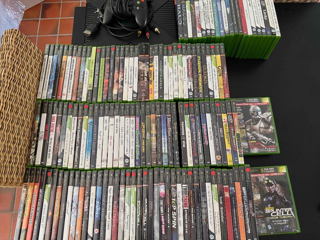 Collection XBOX - Console + 137 jeux + 6 Démos, Ophalen of Verzenden, Gebruikt, Met 1 controller, Met games