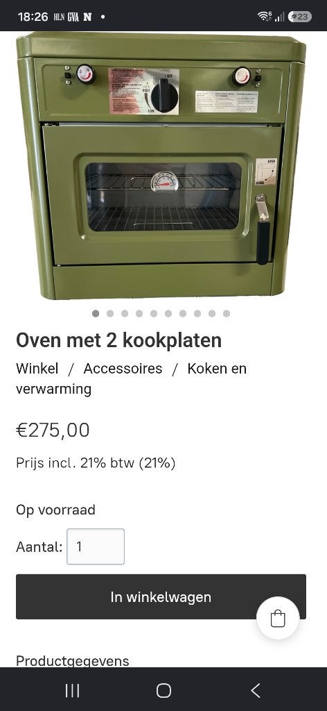 Gasvuur camping, Ophalen