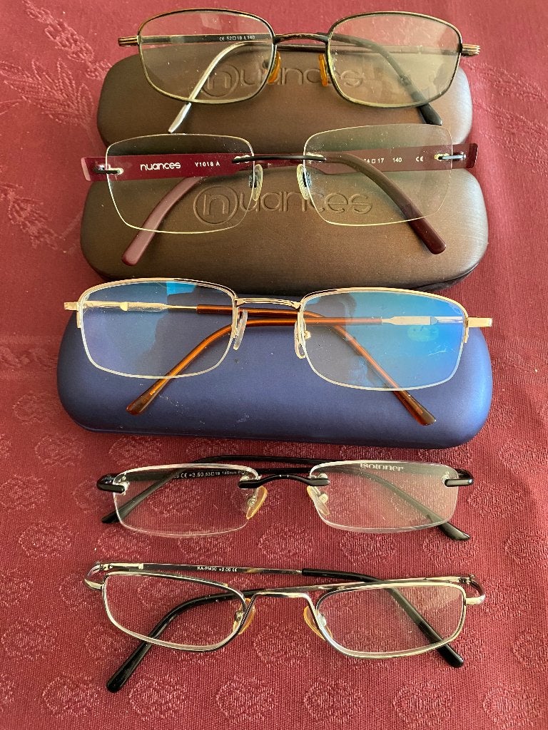 Lot de 5 paires de lunettes de lecture, Autres marques, Enlèvement ou Envoi, Autres couleurs, Utilisé