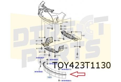Toyota Yaris (9/11 - 4/17) (P13) voorbumperspoiler Origineel, Neuf, -, Toyota, -