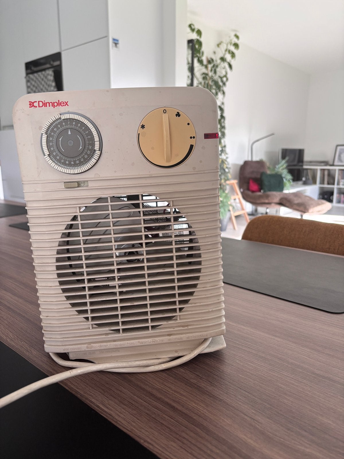 Dimplex elektrisch vuurtje mini verwarming mobiel, Ophalen, Zo goed als nieuw