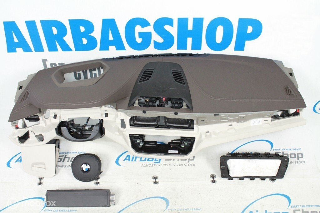 Airbag kit Tableau de bord brun blanc BMW 5 serie G30, Enlèvement ou Envoi, Utilisé
